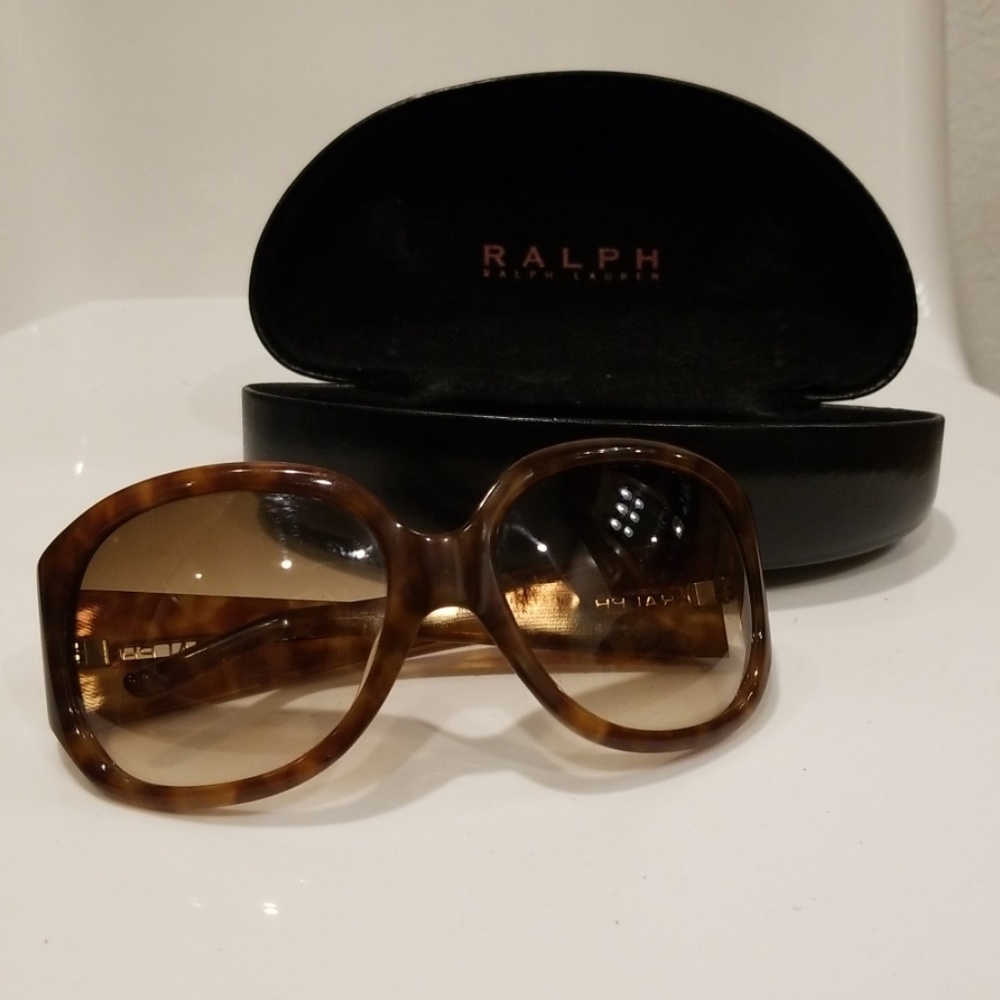 Ralph Lauren Oversized Round Sunglasses Tortoise